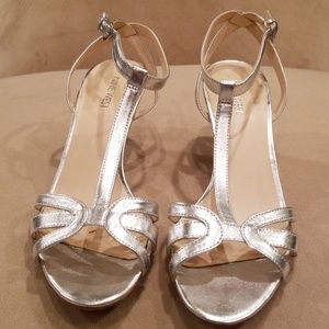 Nine West Silver Dress Sandals 7.5